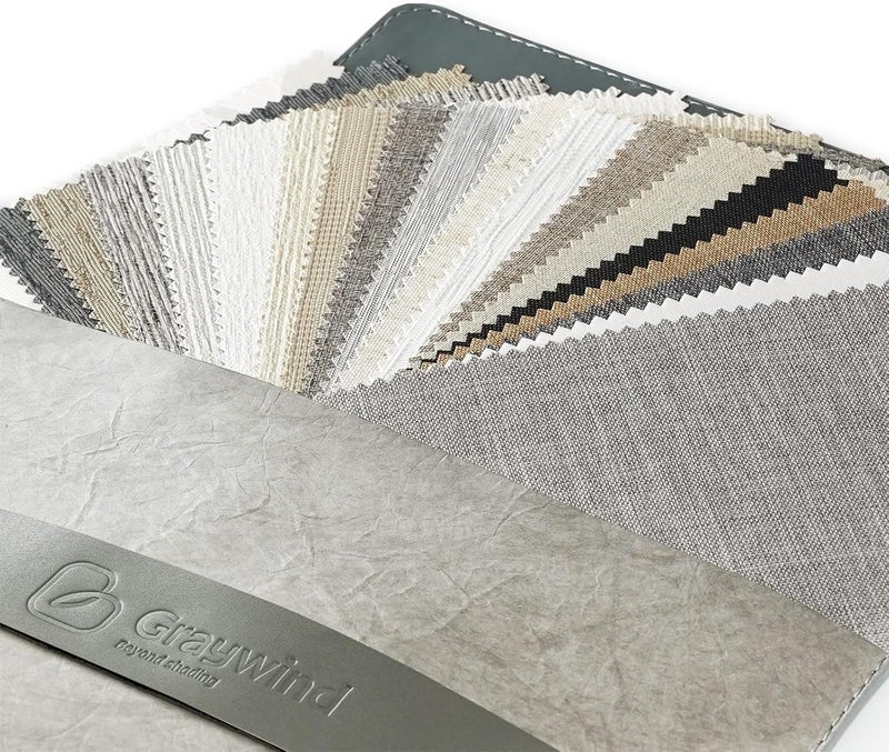 Graywind 100% Blackout Roller Shades Roller Blinds Window Blinds with Valance, One Size (Fabric Samples) - Image 2